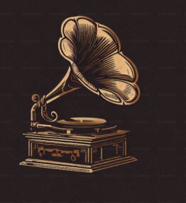 Antiker Grammophon